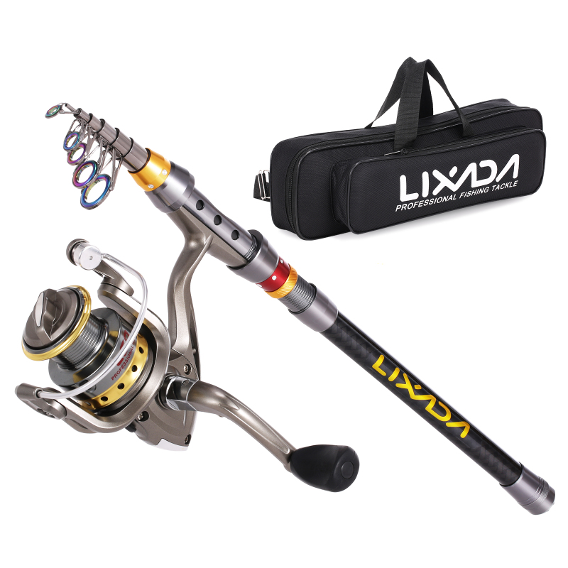 Fishing Rod Surf - Lixada Teleskop Angelrute und Rolle Combo