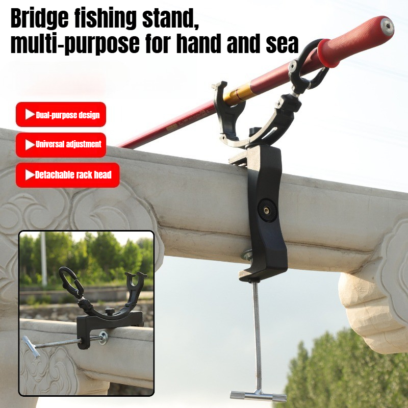Fishing Rod Holder - 360 ° Drehbarer, verstellbarer, robuster Rutenhalter,