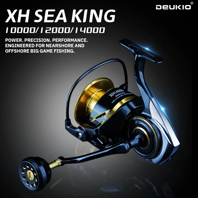 Abu Garcia Reel Max - DEUKIO Weitwurf-Spinnrolle 10000-14000 26KG Max. Bremskraft